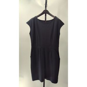 Quince Navy Cap Sleeve Dress